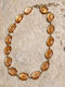 Late Again Necklace from Gold Plated Steel Beige