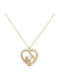 Halskette Mutti aus Gold 9K mit Zirkon