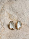 Late Again Gold Plated Steel Stud Earrings