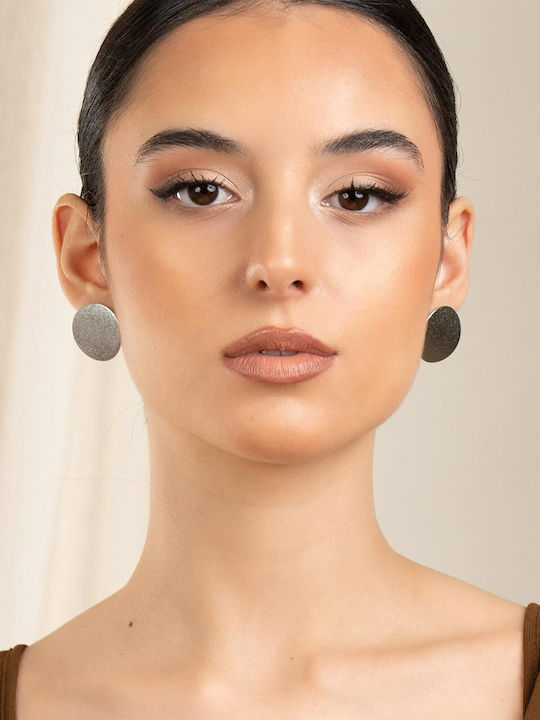 Late Again Stud Earrings Made of Steel