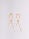 Late Again Gold Plated Steel Stud Earrings