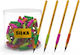 Silka Silicon Grip Display Bleistift Kinder Handschrift 72 Stück Display Silka Spiral Neon-Ergonomisch