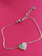 Amalfi Accessories Women's Bracelet with Heart Design Made of Steel