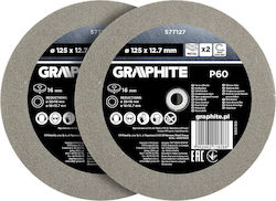 Discuri de Șlefuire Graphite 125 X 20 16 12.7 X 16 Mm P60 2 Bucăți