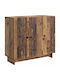 vidaXL Sideboard aus Holz & Metall Braune 89x34.5x80cm
