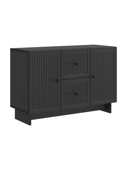 Wooden Sideboard with Drawers Black 89x34.5x60cm