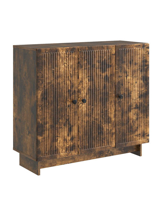 Sideboard from Wood & Metal Smoked Oak Wood 89x...