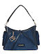 Leather Women's Crossbody Bag Blue