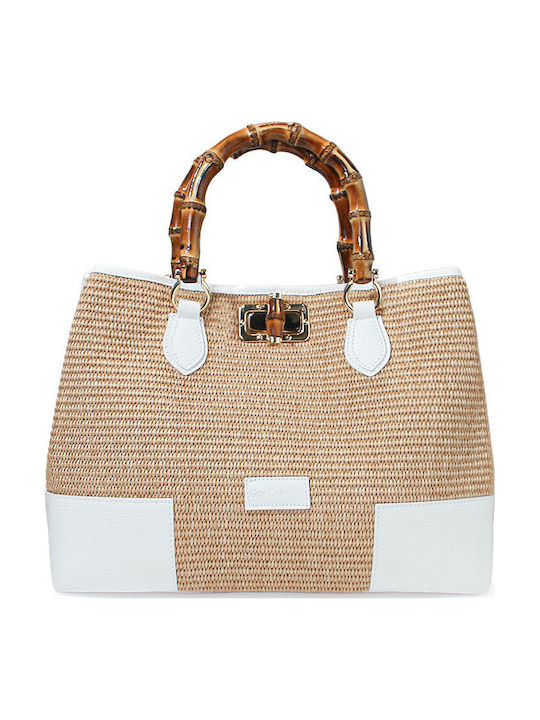 Leder Damenhandtasche Crossbody Weiß
