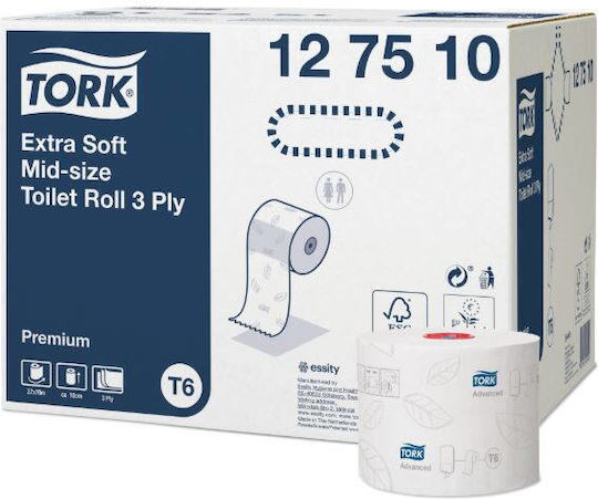 Tork Toilet Paper Tork Premium Extra Soft 3 Ply 9.7cm X 70m 27 Rolls Box White