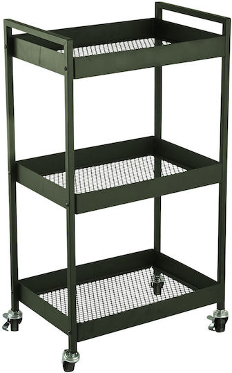 Estia Modus Lebensmittelregal Mit Rädern Metallisch 3 Ebenen Grün Estia Modus Lebensmittelregal Mit Rädern Metallisch 3 Ebenen Grün