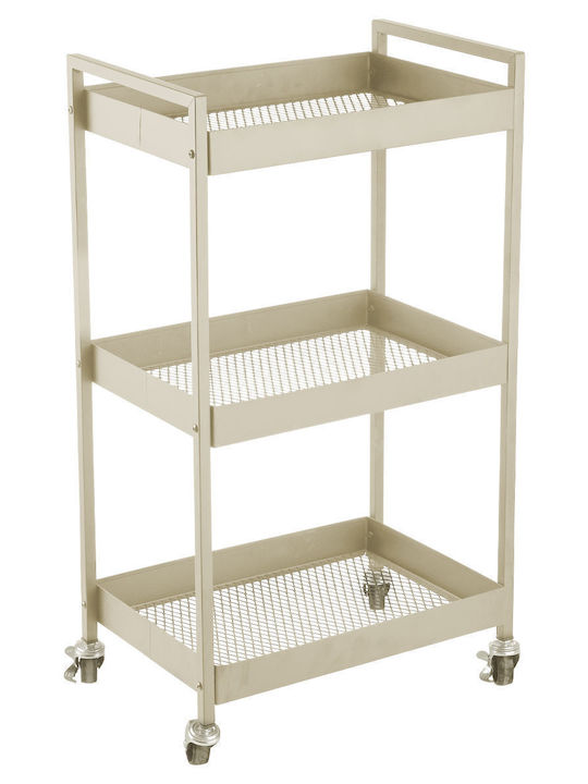 Estia Modus Troller De Bucătărie Metalic Cu 4 Rafturi Bej 43.5x30.5x79.5cm