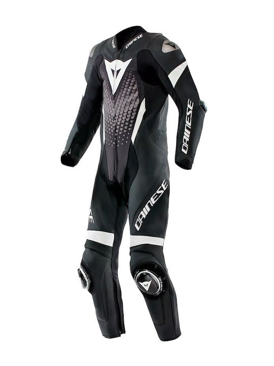 Dainese Laguna Seca 6 Perforated Ανδρική Δερμάτινη Φόρμα Αναβάτη Μοτοσυκλέτας Black/White/Anthracite