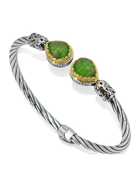 Goudassilver Damen Armband Handschelle Mit Byzantinischem Design Aus Vergoldetem Silber