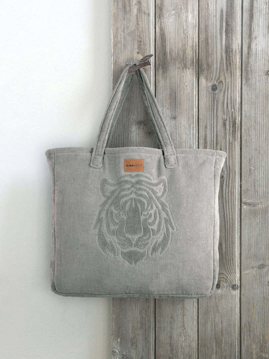 Nima Keya Home Stoff Strandtasche Grau