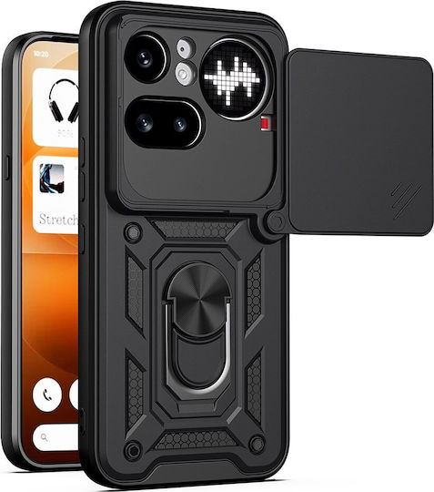 Techsuit Camshield Series Rückseitenhülle Schwarz für Nichts Phone (4a) Pro