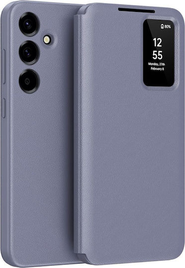 Techsuit Smartview Series Rückseite Umschlag Synthetisches Leder Lila (Galaxy A57)