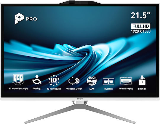 MSI PRO AP222T 14M 21.5" Touch (Pentium Dual Core-G7400/8GB/128GB SSD/FHD/W11 Pro)