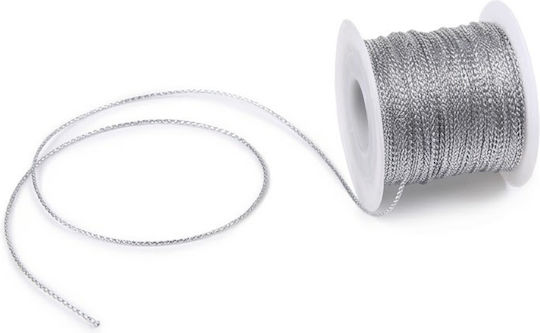 Silver Metallic Cord 1mm X 50m Ideal Wedding Favors Packaging Crafts