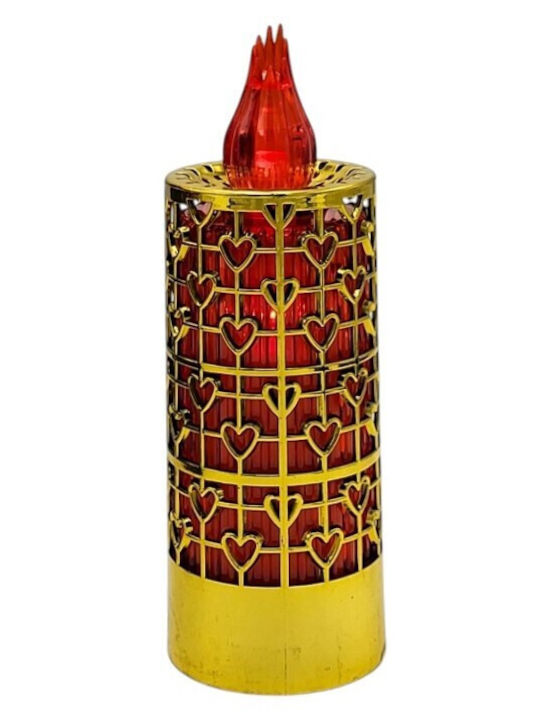 Cortina Christmas Gold Battery Candle 15cm