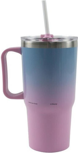 Gim Stitch Stainless Steel Kids Water Bottle Thermos with Straw Transparent 520ml