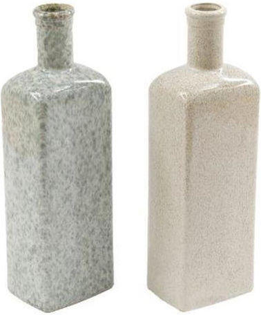 Porcelain Decorative Vase Beige 9.5x7xHeight 30cm (Various Colors)