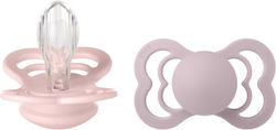 Bibs Supreme Silicone Pacifiers Blossom Dusty Lilac For 0+ Months 2 Pieces