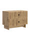 Wooden Bedside Table Brown 62x34.5x47.5cm