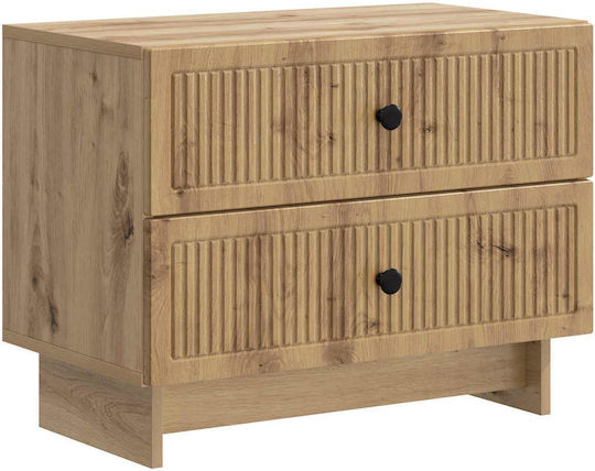 Нощно Шкафче Дървено Кафяво 62x34.5x47.5см