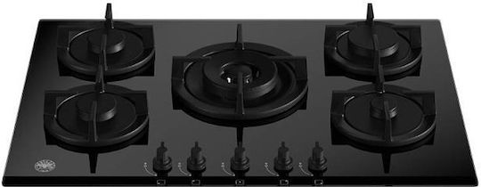 Bertazzoni P75 5C MOD GNE LPG Autonomous Natural Gas Cooktop 75.5x52.5cm