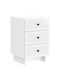 Wooden Bedside Table White 43x41x66.5cm