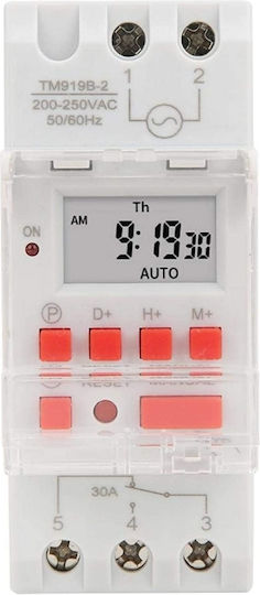 Temporizator Releu Digital Sinotimer Comutator Programabil 230v 30a 5000w Tm919b-2-30a