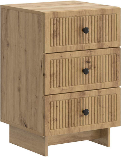 Κομοδίνο Ξύλινο Καφέ 43x41x66.5cm