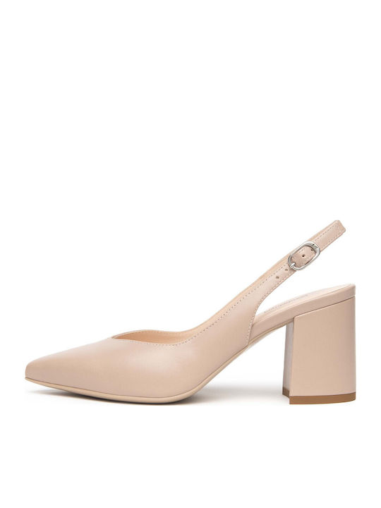 Leather Heels Pink