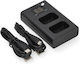 WS Xtreme Power Double Battery Charger Compatible with Sony