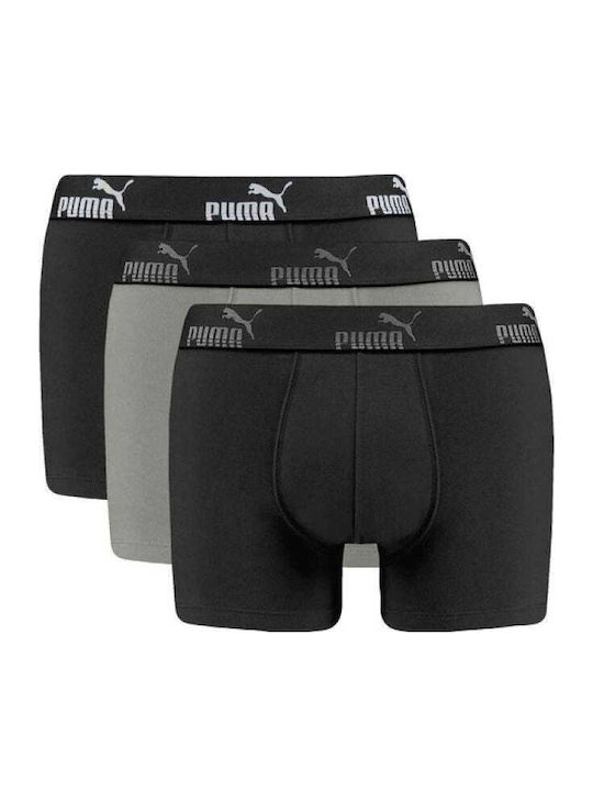 Boxeri pentru Bărbați Gray/Silver 3 Pack