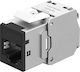 Goobay Keystone Module Rj45 77943 Cat 6a Stp Slim Toolfree Ασημί Μαύρο Dm131120