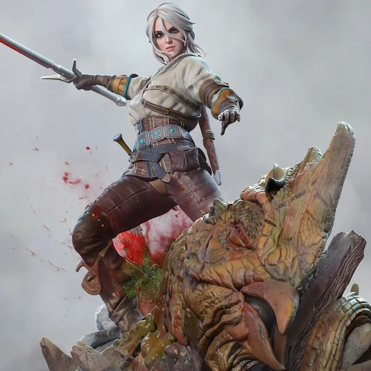 Ciri Witcher Dämon 3d 3d Gedruckte Figur 20 Cm 1:8