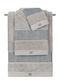 Guy Laroche Set of Bath Towels 3 pcs Avene Denim Silver Weight 500gr/m²