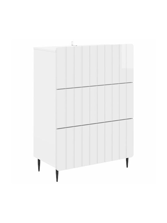 Μπουφές Ξύλινος με Συρτάρια Λευκό 66x34.5x92cm