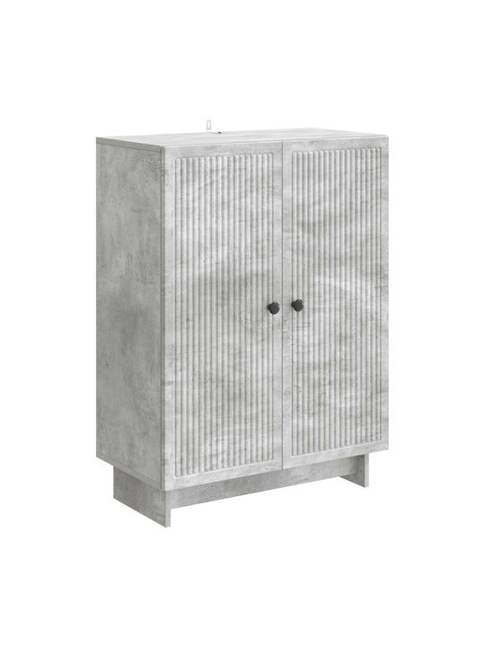 Sideboard from Wood & Metal Concrete Gray 66x34.5x90cm