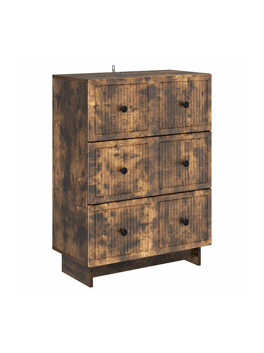 Sideboard from Wood & Metal with Drawers Smoked...