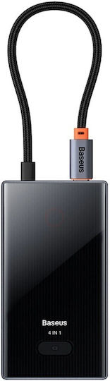 Baseus Hub 4 Θυρών USB 3.0 με σύνδεση USB-C / USB-A Γκρι