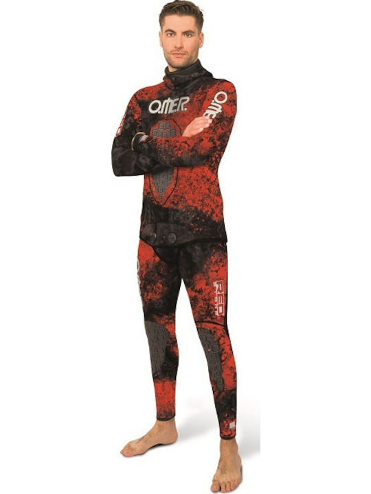 Omer Diving Trousers Shaved for Spearfishing Camouflage Red 3mm