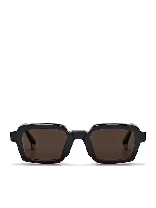 Am Eyewear Unisex Sonnenbrillen mit Schwarzem Horn umrandetem Rahmen 501791