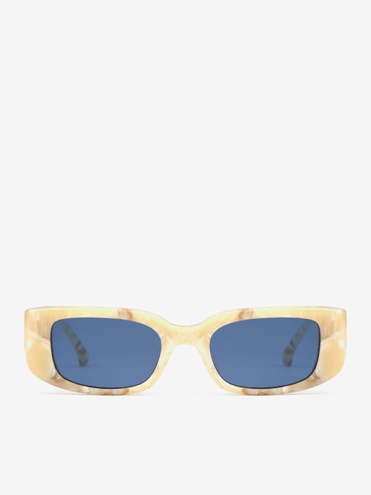 Projekt Produkt Men's Sunglasses with Beige Horn-Rimmed Frame 476400