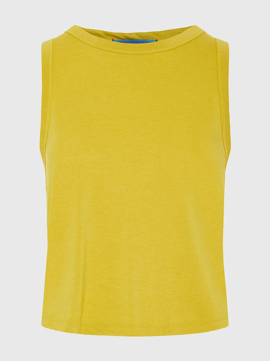 Funky Buddha Women's Sleeveless Orange Blouse