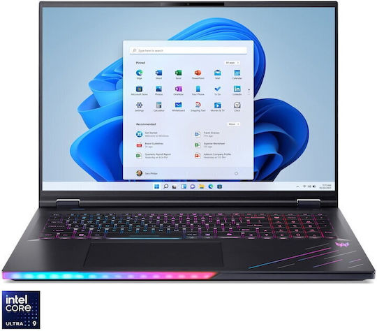 Acer Predator Helios 18 AI 18" IPS UHD 120Hz (Core Ultra 9-275HX/64GB/1TB SSD + 1TB SSD/GeForce RTX 5090/Windows 11 Pro) (Tastatură International English)