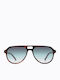 Carolina Lemke Women’s Sunglasses with Brown Tartaruga Horn-Rimmed Frame and Gradient Lens 501100
