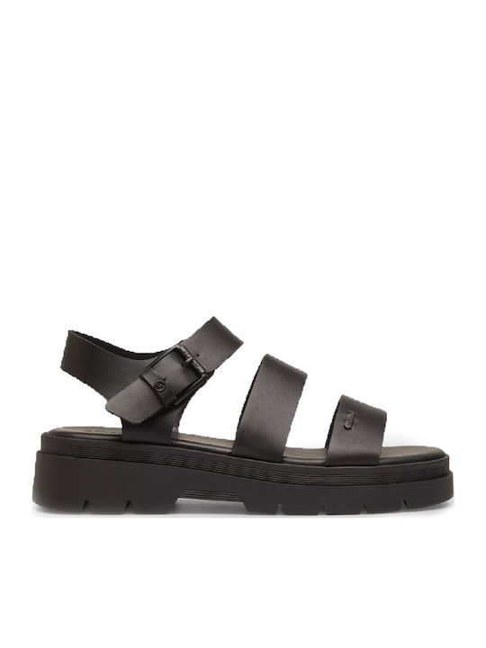Damen Flache Sandalen Schwarz